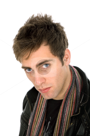 To use this stock image in your creative project, please select the size you need over to the right and click the "Add to Cart" button.
Your downloaded image will come with the Cutcaster watermark removed so don’t worry about the watermark you see on this page. Looking stock photo, Young casual man portrait, isolated on white by Rui Vale de Sousa