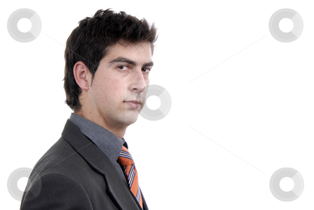To use this stock image in your creative project, please select the size you need over to the right and click the "Add to Cart" button.
Your downloaded image will come with the Cutcaster watermark removed so don’t worry about the watermark you see on this page. Young stock photo, Young business man portrait in white background by Rui Vale de Sousa
