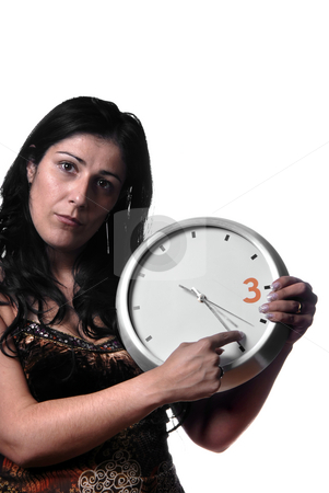 To use this stock image in your creative project, please select the size you need over to the right and click the "Add to Cart" button.
Your downloaded image will come with the Cutcaster watermark removed so don’t worry about the watermark you see on this page. Clock stock photo, Caucasian young woman holding a big clock by Rui Vale de Sousa