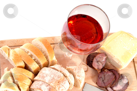 To use this stock image in your creative project, please select the size you need over to the right and click the "Add to Cart" button.
Your downloaded image will come with the Cutcaster watermark removed so don’t worry about the watermark you see on this page. Food stock photo, A set of food with red wine isolated on white by Rui Vale de Sousa