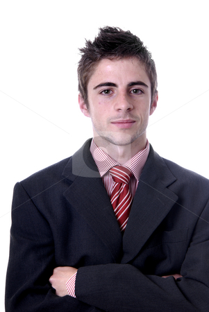 To use this stock image in your creative project, please select the size you need over to the right and click the "Add to Cart" button.
Your downloaded image will come with the Cutcaster watermark removed so don’t worry about the watermark you see on this page. Portrait stock photo, Young business man portrait in white background by Rui Vale de Sousa