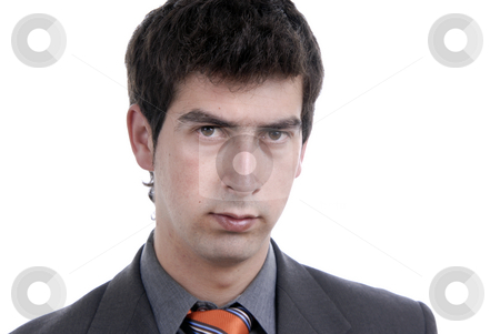 To use this stock image in your creative project, please select the size you need over to the right and click the "Add to Cart" button.
Your downloaded image will come with the Cutcaster watermark removed so don’t worry about the watermark you see on this page. Young stock photo, Young business man portrait in white background by Rui Vale de Sousa