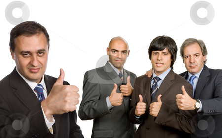 To use this stock image in your creative project, please select the size you need over to the right and click the "Add to Cart" button.
Your downloaded image will come with the Cutcaster watermark removed so don’t worry about the watermark you see on this page. Team stock photo, Group of business men isolated on white by Rui Vale de Sousa