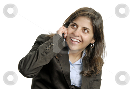 To use this stock image in your creative project, please select the size you need over to the right and click the "Add to Cart" button.
Your downloaded image will come with the Cutcaster watermark removed so don’t worry about the watermark you see on this page. Calling stock photo, Business woman on the phone over a white background by Rui Vale de Sousa