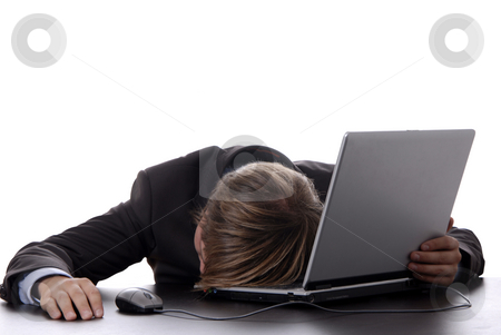 To use this stock image in your creative project, please select the size you need over to the right and click the "Add to Cart" button.
Your downloaded image will come with the Cutcaster watermark removed so don’t worry about the watermark you see on this page. Sleeping stock photo, Young business man sleeping on the laptop by Rui Vale de Sousa