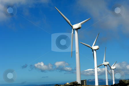 To use this stock image in your creative project, please select the size you need over to the right and click the "Add to Cart" button.
Your downloaded image will come with the Cutcaster watermark removed so don’t worry about the watermark you see on this page. Wind stock photo, A few wind turbines on the mountain by Rui Vale de Sousa