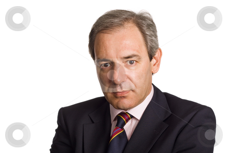 To use this stock image in your creative project, please select the size you need over to the right and click the "Add to Cart" button.
Your downloaded image will come with the Cutcaster watermark removed so don’t worry about the watermark you see on this page. Looking stock photo, Mature business man portrait in white background by Rui Vale de Sousa