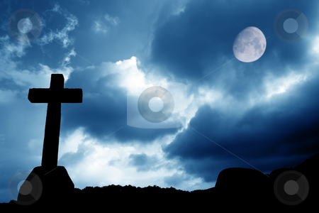 To use this stock image in your creative project, please select the size you need over to the right and click the "Add to Cart" button.
Your downloaded image will come with the Cutcaster watermark removed so don’t worry about the watermark you see on this page. Faith stock photo, Cross silhouette and the sky with full moon by Rui Vale de Sousa