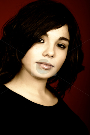 To use this stock image in your creative project, please select the size you need over to the right and click the "Add to Cart" button.
Your downloaded image will come with the Cutcaster watermark removed so don’t worry about the watermark you see on this page. Woman stock photo, Young woman portrait isolated on red background by Rui Vale de Sousa