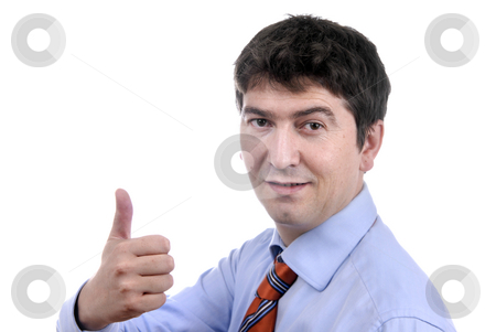 To use this stock image in your creative project, please select the size you need over to the right and click the "Add to Cart" button.
Your downloaded image will come with the Cutcaster watermark removed so don’t worry about the watermark you see on this page. Thumb up stock photo, Young business man showing thumb up isolated by Rui Vale de Sousa