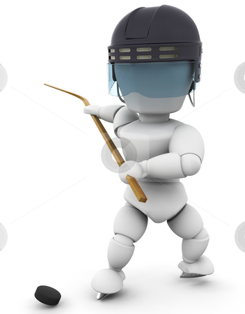 To use this stock image in your creative project, please select the size you need over to the right and click the "Add to Cart" button.
Your downloaded image will come with the Cutcaster watermark removed so don’t worry about the watermark you see on this page. Hockey player stock photo, 3D render of a hockey player by Kirsty Pargeter