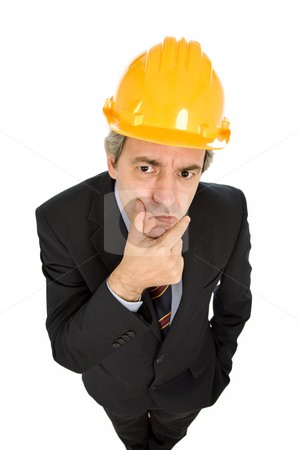 To use this stock image in your creative project, please select the size you need over to the right and click the "Add to Cart" button.
Your downloaded image will come with the Cutcaster watermark removed so don’t worry about the watermark you see on this page. Engineer stock photo, An engineer with yellow hat, isolated on white by Rui Vale de Sousa