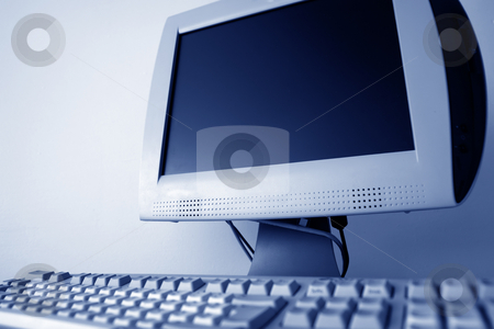 To use this stock image in your creative project, please select the size you need over to the right and click the "Add to Cart" button.
Your downloaded image will come with the Cutcaster watermark removed so don’t worry about the watermark you see on this page. Computer stock photo, Monitor of a computer in a classroom by Rui Vale de Sousa