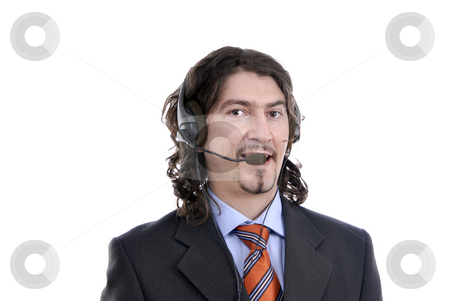 To use this stock image in your creative project, please select the size you need over to the right and click the "Add to Cart" button.
Your downloaded image will come with the Cutcaster watermark removed so don’t worry about the watermark you see on this page. Call center stock photo, Young call center man talking by the phone by Rui Vale de Sousa