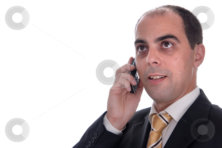 To use this stock image in your creative project, please select the size you need over to the right and click the "Add to Cart" button.
Your downloaded image will come with the Cutcaster watermark removed so don’t worry about the watermark you see on this page. Call stock photo, Young business man speaking on a mobile phone by Rui Vale de Sousa
