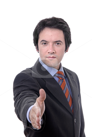 To use this stock image in your creative project, please select the size you need over to the right and click the "Add to Cart" button.
Your downloaded image will come with the Cutcaster watermark removed so don’t worry about the watermark you see on this page. Offering stock photo, Young man in suit offering to shake the hand by Rui Vale de Sousa