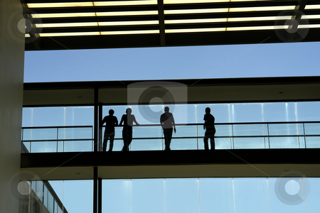 To use this stock image in your creative project, please select the size you need over to the right and click the "Add to Cart" button.
Your downloaded image will come with the Cutcaster watermark removed so don’t worry about the watermark you see on this page. Workers stock photo, Workers inside the modern building in silhouette by Rui Vale de Sousa