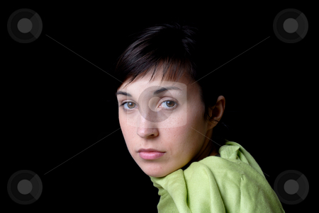 To use this stock image in your creative project, please select the size you need over to the right and click the "Add to Cart" button.
Your downloaded image will come with the Cutcaster watermark removed so don’t worry about the watermark you see on this page. Portrait stock photo, Close up portrait of young beautiful woman by Rui Vale de Sousa