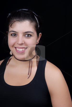 To use this stock image in your creative project, please select the size you need over to the right and click the "Add to Cart" button.
Your downloaded image will come with the Cutcaster watermark removed so don’t worry about the watermark you see on this page. Brunette stock photo, Young beautiful brunette portrait against black background by Rui Vale de Sousa