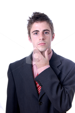 To use this stock image in your creative project, please select the size you need over to the right and click the "Add to Cart" button.
Your downloaded image will come with the Cutcaster watermark removed so don’t worry about the watermark you see on this page. Young stock photo, Young business man portrait in white background by Rui Vale de Sousa