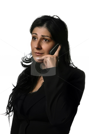 To use this stock image in your creative project, please select the size you need over to the right and click the "Add to Cart" button.
Your downloaded image will come with the Cutcaster watermark removed so don’t worry about the watermark you see on this page. Calling stock photo, Young business woman on the phone isolated on white by Rui Vale de Sousa