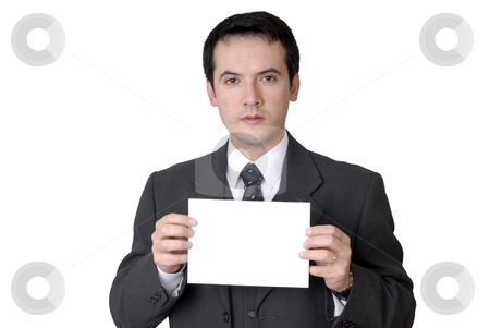 To use this stock image in your creative project, please select the size you need over to the right and click the "Add to Cart" button.
Your downloaded image will come with the Cutcaster watermark removed so don’t worry about the watermark you see on this page. White card stock photo, Business man with an empty white card by Rui Vale de Sousa