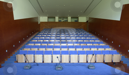 To use this stock image in your creative project, please select the size you need over to the right and click the "Add to Cart" button.
Your downloaded image will come with the Cutcaster watermark removed so don’t worry about the watermark you see on this page. Auditorium stock photo, Modern auditorium, view from the stage. Focus on the chairs by Rui Vale de Sousa
