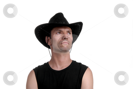 To use this stock image in your creative project, please select the size you need over to the right and click the "Add to Cart" button.
Your downloaded image will come with the Cutcaster watermark removed so don’t worry about the watermark you see on this page. Cowboy stock photo, Young man portrait with hat cowboy isolated by Rui Vale de Sousa