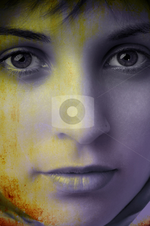 To use this stock image in your creative project, please select the size you need over to the right and click the "Add to Cart" button.
Your downloaded image will come with the Cutcaster watermark removed so don’t worry about the watermark you see on this page. Grunge stock photo, Digital work with a beautiful girl face in grunge background by Rui Vale de Sousa