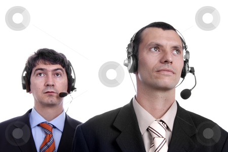 To use this stock image in your creative project, please select the size you need over to the right and click the "Add to Cart" button.
Your downloaded image will come with the Cutcaster watermark removed so don’t worry about the watermark you see on this page. Talking stock photo, Two young call center men talking by the phone by Rui Vale de Sousa