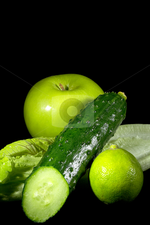To use this stock image in your creative project, please select the size you need over to the right and click the "Add to Cart" button.
Your downloaded image will come with the Cutcaster watermark removed so don’t worry about the watermark you see on this page. Green stuff stock photo, Group of green vegetables and fruits over black background by Francesco Perre