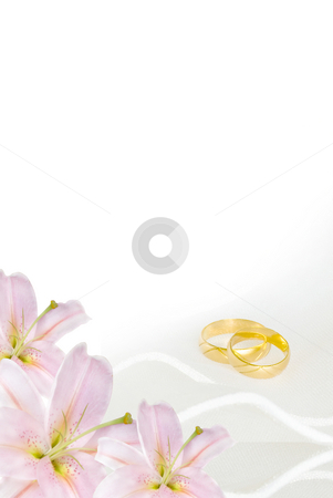 To use this stock image in your creative project, please select the size you need over to the right and click the "Add to Cart" button.
Your downloaded image will come with the Cutcaster watermark removed so don’t worry about the watermark you see on this page. Wedding invitation stock photo, Wedding invitation or greeting card blank with lily flowers and golden rings by Desislava Dimitrova