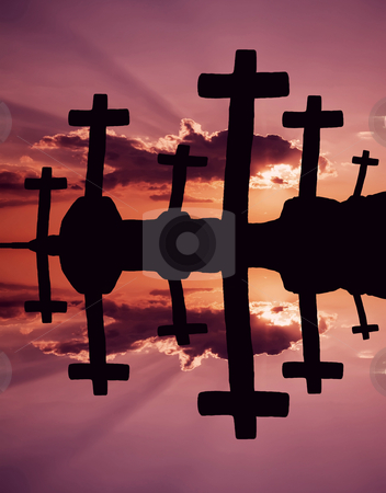 To use this stock image in your creative project, please select the size you need over to the right and click the "Add to Cart" button.
Your downloaded image will come with the Cutcaster watermark removed so don’t worry about the watermark you see on this page. Almighty stock photo, Cross at the sunset and the orange clouds by Rui Vale de Sousa