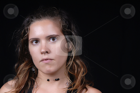 To use this stock image in your creative project, please select the size you need over to the right and click the "Add to Cart" button.
Your downloaded image will come with the Cutcaster watermark removed so don’t worry about the watermark you see on this page. Brunette stock photo, Young beautiful brunette portrait against black background by Rui Vale de Sousa