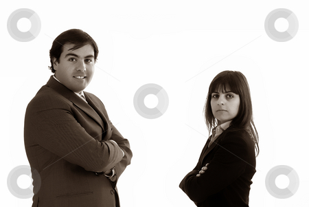 To use this stock image in your creative project, please select the size you need over to the right and click the "Add to Cart" button.
Your downloaded image will come with the Cutcaster watermark removed so don’t worry about the watermark you see on this page. Couple stock photo, Young couple in sepia tone isolated on white by Rui Vale de Sousa