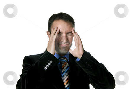 To use this stock image in your creative project, please select the size you need over to the right and click the "Add to Cart" button.
Your downloaded image will come with the Cutcaster watermark removed so don’t worry about the watermark you see on this page. Headache stock photo, Businessman in a suit gestures with a headache by Rui Vale de Sousa