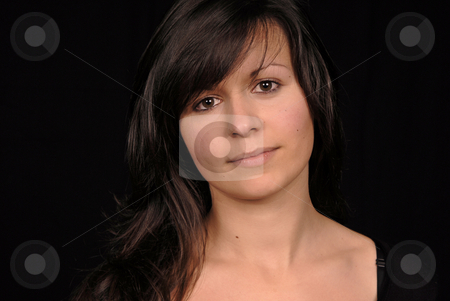 To use this stock image in your creative project, please select the size you need over to the right and click the "Add to Cart" button.
Your downloaded image will come with the Cutcaster watermark removed so don’t worry about the watermark you see on this page. Beautiful stock photo, Young beautiful woman portrait on black background by Rui Vale de Sousa