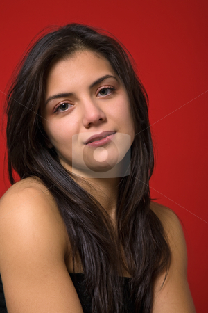 To use this stock image in your creative project, please select the size you need over to the right and click the "Add to Cart" button.
Your downloaded image will come with the Cutcaster watermark removed so don’t worry about the watermark you see on this page. Sensual stock photo, Young woman portrait isolated on red background by Rui Vale de Sousa