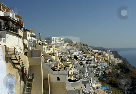 To use this stock image in your creative project, please select the size you need over to the right and click the "Add to Cart" button.
Your downloaded image will come with the Cutcaster watermark removed so don’t worry about the watermark you see on this page. Thira stock photo, View of Thira at the greek island of Santorini by Rui Vale de Sousa