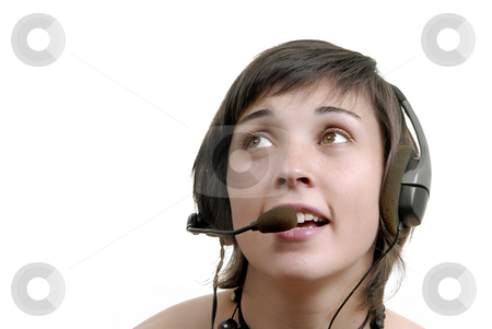 To use this stock image in your creative project, please select the size you need over to the right and click the "Add to Cart" button.
Your downloaded image will come with the Cutcaster watermark removed so don’t worry about the watermark you see on this page. Call stock photo, Woman secretary with hands free set answering a call by Rui Vale de Sousa