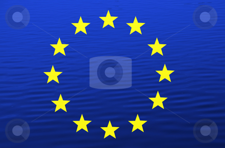 To use this stock image in your creative project, please select the size you need over to the right and click the "Add to Cart" button.
Your downloaded image will come with the Cutcaster watermark removed so don’t worry about the watermark you see on this page. Flag stock photo, Europe flag illustration among water, computer generated by Rui Vale de Sousa