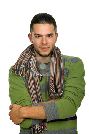 To use this stock image in your creative project, please select the size you need over to the right and click the "Add to Cart" button.
Your downloaded image will come with the Cutcaster watermark removed so don’t worry about the watermark you see on this page. Happy stock photo, Studio picture of a young man dressed for winter by Rui Vale de Sousa