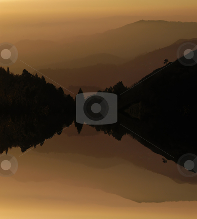 To use this stock image in your creative project, please select the size you need over to the right and click the "Add to Cart" button.
Your downloaded image will come with the Cutcaster watermark removed so don’t worry about the watermark you see on this page. Sunset stock photo, Mountain layers sunset, with lake water reflection by Rui Vale de Sousa