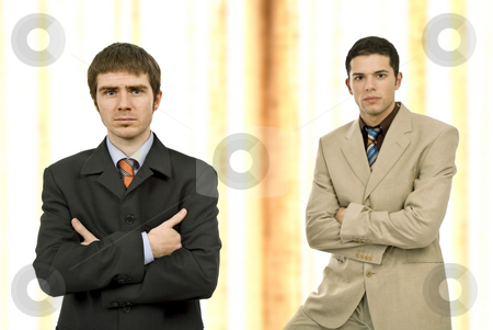 To use this stock image in your creative project, please select the size you need over to the right and click the "Add to Cart" button.
Your downloaded image will come with the Cutcaster watermark removed so don’t worry about the watermark you see on this page. Team stock photo, Two young business men portrait, focus on the left man by Rui Vale de Sousa