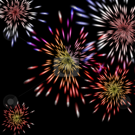 To use this stock image in your creative project, please select the size you need over to the right and click the "Add to Cart" button.
Your downloaded image will come with the Cutcaster watermark removed so don’t worry about the watermark you see on this page. Fireworks bursting stock photo, Colorful fireworks burst in a display in a night sky. by Karen Carter
