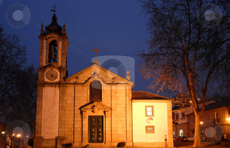 To use this stock image in your creative project, please select the size you need over to the right and click the "Add to Cart" button.
Your downloaded image will come with the Cutcaster watermark removed so don’t worry about the watermark you see on this page. Church stock photo, Portuguese roman church with lights at the night by Rui Vale de Sousa