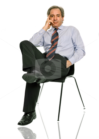 To use this stock image in your creative project, please select the size you need over to the right and click the "Add to Cart" button.
Your downloaded image will come with the Cutcaster watermark removed so don’t worry about the watermark you see on this page. Seat stock photo, Mature businessman on a chair, isolated on white by Rui Vale de Sousa