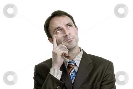 To use this stock image in your creative project, please select the size you need over to the right and click the "Add to Cart" button.
Your downloaded image will come with the Cutcaster watermark removed so don’t worry about the watermark you see on this page. Wondering stock photo, Young business man portrait in white background by Rui Vale de Sousa