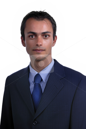 To use this stock image in your creative project, please select the size you need over to the right and click the "Add to Cart" button.
Your downloaded image will come with the Cutcaster watermark removed so don’t worry about the watermark you see on this page. Portrait stock photo, Young business men portrait isolated on white. by Rui Vale de Sousa