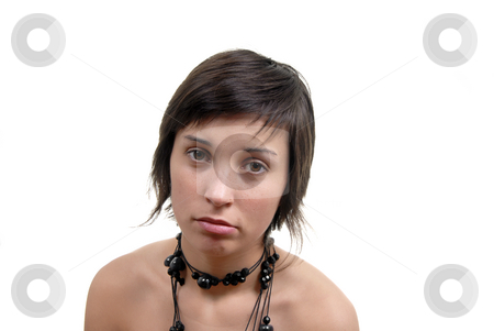 To use this stock image in your creative project, please select the size you need over to the right and click the "Add to Cart" button.
Your downloaded image will come with the Cutcaster watermark removed so don’t worry about the watermark you see on this page. Sad girl stock photo, Young woman model isolated on white background by Rui Vale de Sousa